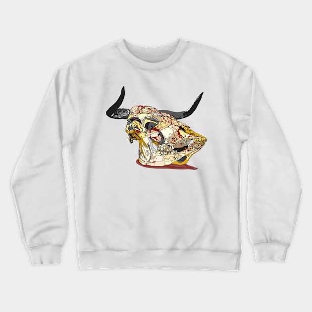 Bull skull Crewneck Sweatshirt by M[ ]